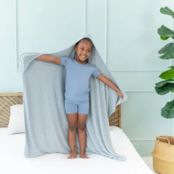 Toddler Hooded Bath Towel in Fog
