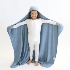 Toddler Hooded Bath Towel in Slate