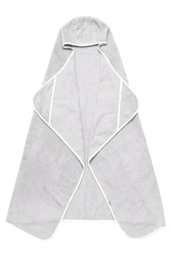 Toddler Hooded Bath Towel in Storm with Cloud Trim