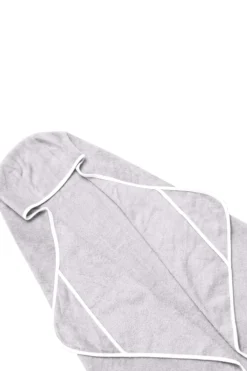 Toddler Hooded Bath Towel in Storm with Cloud Trim