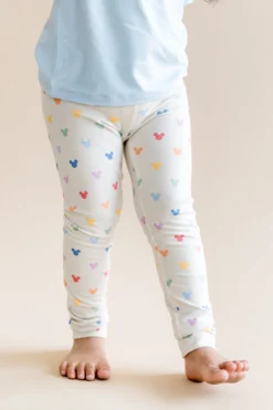Toddler Leggings in Pastel Mickey Mouse