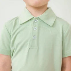Toddler Short Sleeve Polo in Basil
