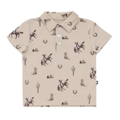 Toddler Short Sleeve Polo in Classic Cowboy