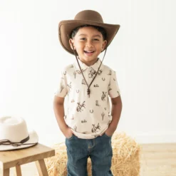 Toddler Short Sleeve Polo in Classic Cowboy