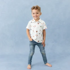 Toddler Short Sleeve Polo in Home Run