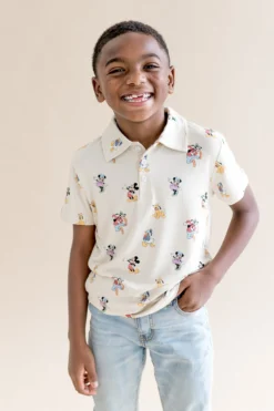 Toddler Short Sleeve Polo in Mickey Mouse and Friends