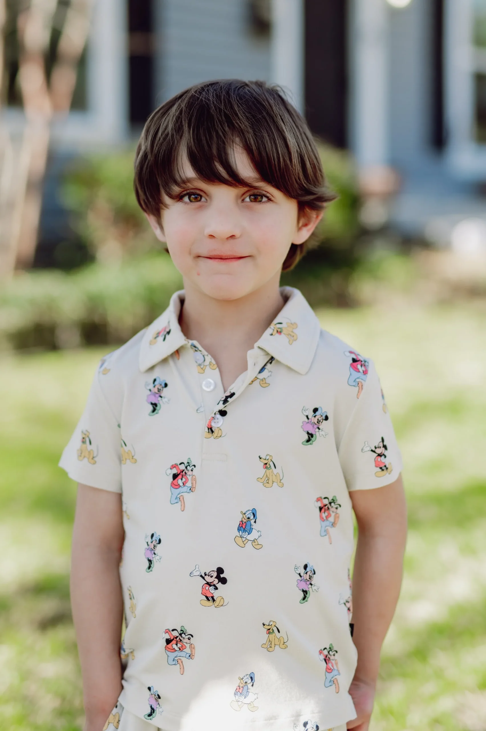 Toddler Short Sleeve Polo in Mickey Mouse and Friends