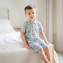 Toddler Short Sleeve Polo in Mallard Duck