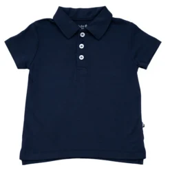 Toddler Short Sleeve Polo in Navy