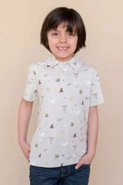 Toddler Short Sleeve Polo in Starry Icon