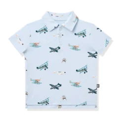 Toddler Short Sleeve Polo in Take Off