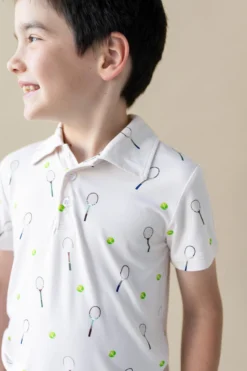 Toddler Short Sleeve Polo in Tennis