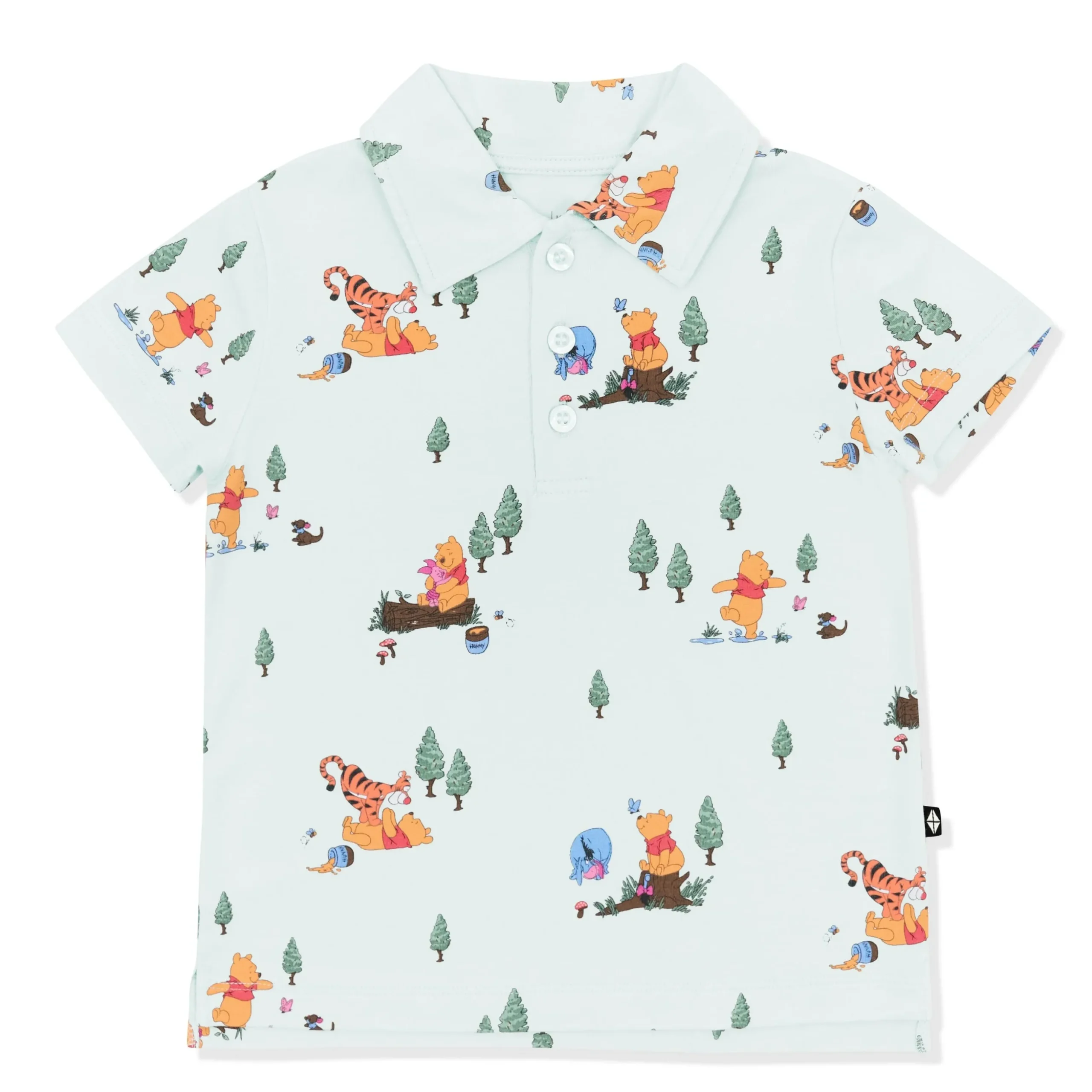 Toddler Short Sleeve Polo in Winnie the Pooh Hundred Acre Wood