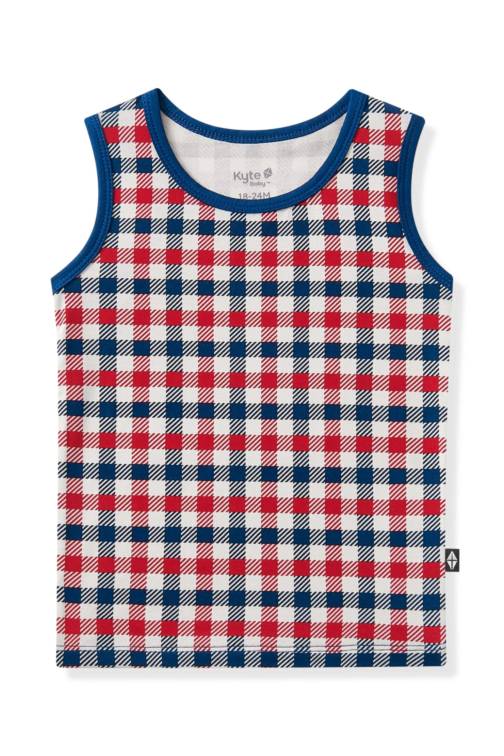 Toddler Tank Top in Patriotic Gingham