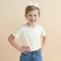 Toddler V-Neck Tee in Chamomile