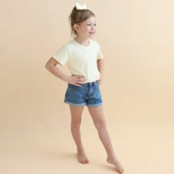 Toddler V-Neck Tee in Chamomile