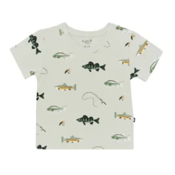 Toddler V-Neck Tee in Fishing