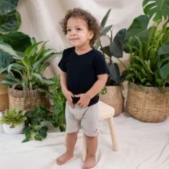 Toddler V-Neck Tee in Midnight