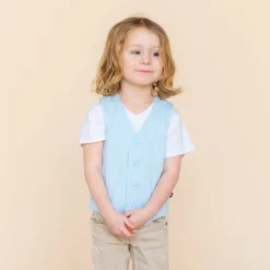 Tuxedo Vest in Breeze