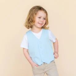 Tuxedo Vest in Breeze