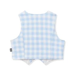 Tuxedo Vest in Gingham Breeze