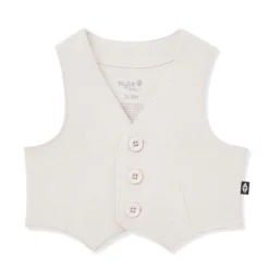 Tuxedo Vest in Oat