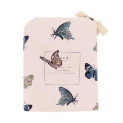 Twin Sheet in Blush Butterfly