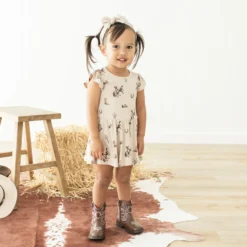 Twirl Bodysuit Dress in Classic Cowboy