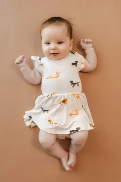 Twirl Bodysuit Dress in Dachshund