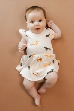 Twirl Bodysuit Dress in Dachshund