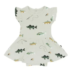 Twirl Bodysuit Dress in Fishing