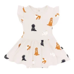Twirl Bodysuit Dress in Fluffy Dog