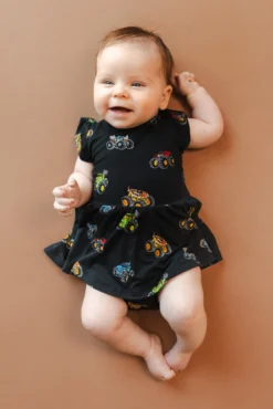 Twirl Bodysuit Dress in Monster Truck