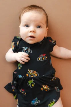 Twirl Bodysuit Dress in Monster Truck