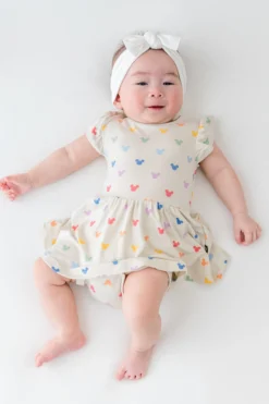 Twirl Bodysuit Dress in Pastel Mickey Mouse