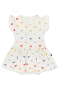 Twirl Bodysuit Dress in Pastel Mickey Mouse