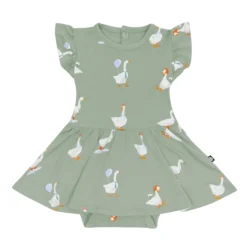 Twirl Bodysuit Dress in Silly Goose