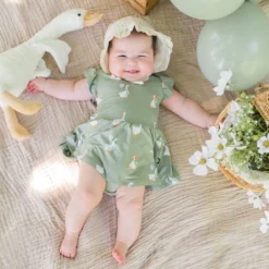 Twirl Bodysuit Dress in Silly Goose