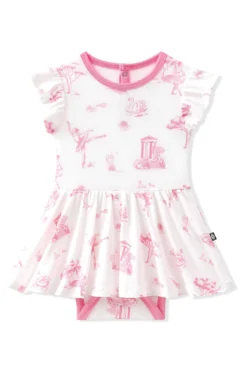 Twirl Bodysuit Dress in Toile Ballet
