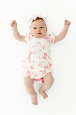 Twirl Bodysuit Dress in Toile Ballet