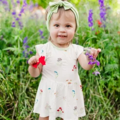 Twirl Bodysuit Dress in Wildflower