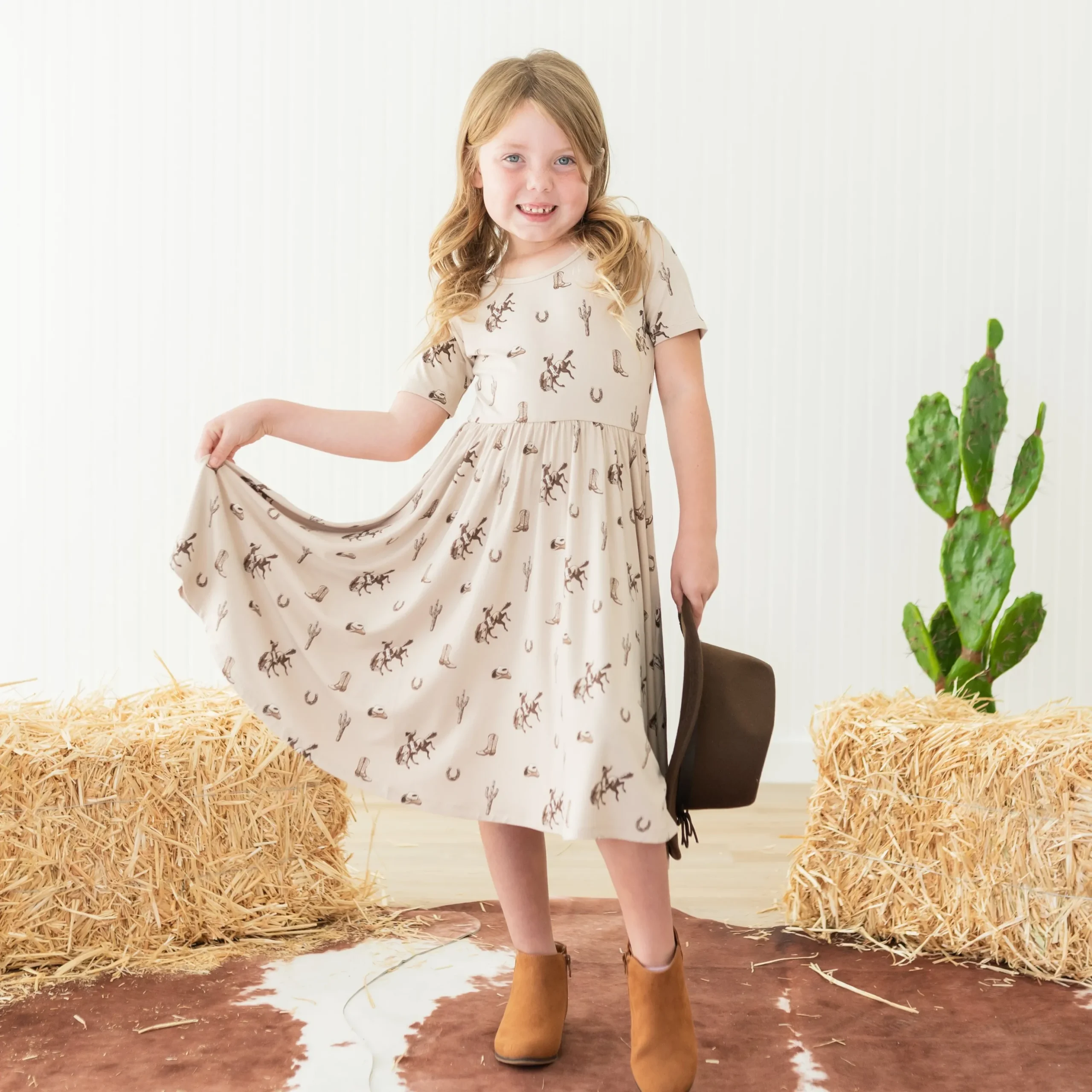 Twirl Dress in Classic Cowboy