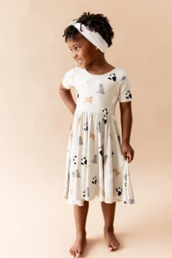 Twirl Dress in Fluffy Cat