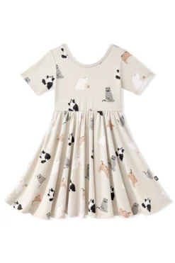 Twirl Dress in Fluffy Cat