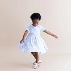 Twirl Dress in Gingham Breeze