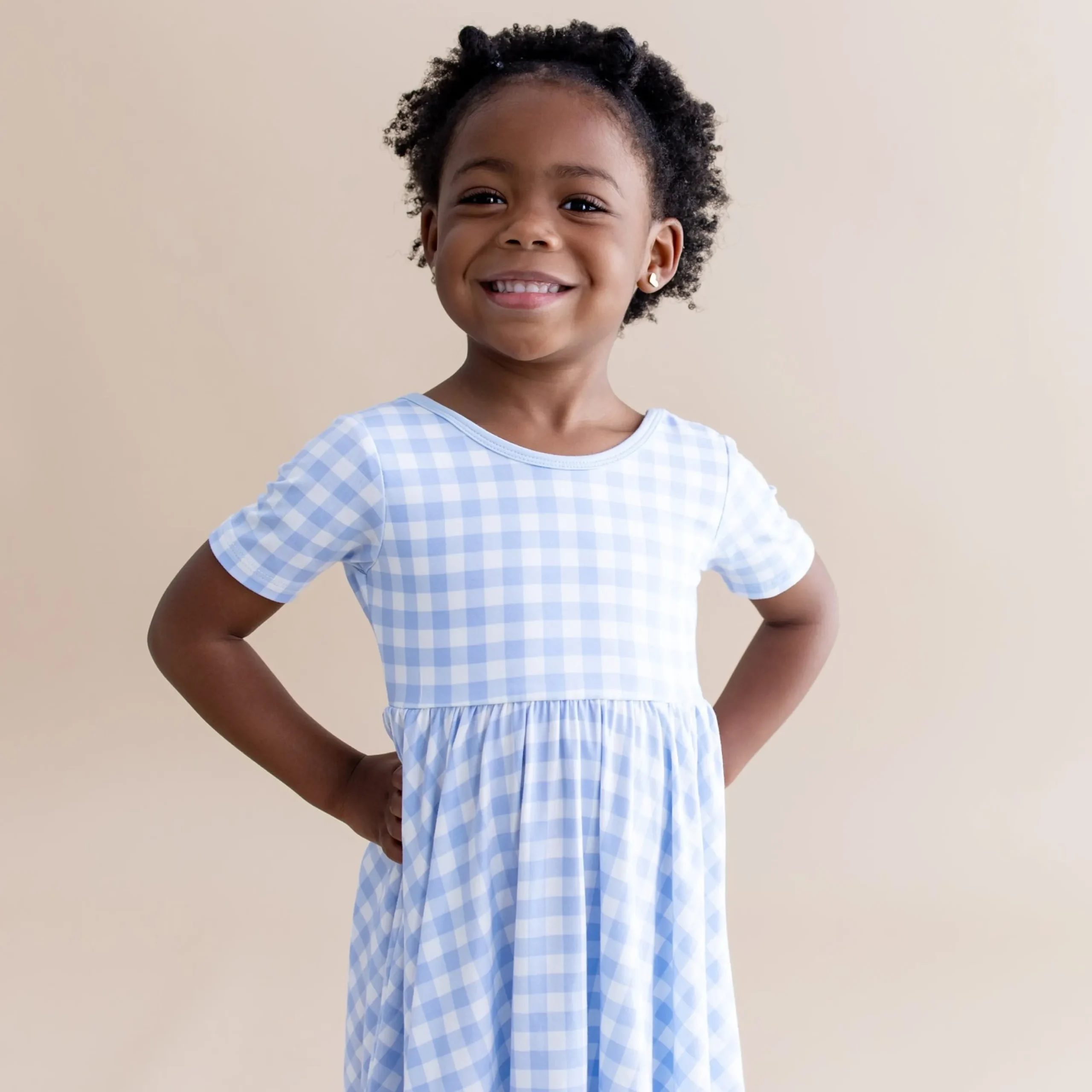 Twirl Dress in Gingham Breeze