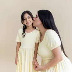 Twirl Dress in Gingham Chamomile