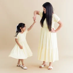 Twirl Dress in Gingham Chamomile
