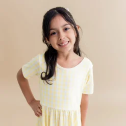 Twirl Dress in Gingham Chamomile