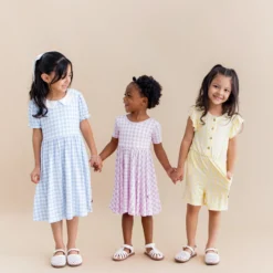 Twirl Dress in Gingham Thistle
